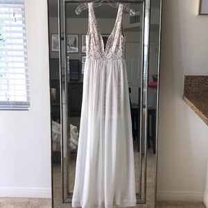 White sheer dress from Lulus